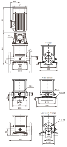 Насос ALT15-3-3, 3 кВт, 380 В, DN50, нерж/чугун, 68 С, SHIMGE