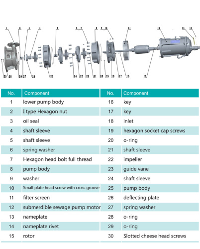 Насос WQ250-11-15 DN200, 15 кВт, 380 В,  DN200, чугун, 40 С, SHIMGE