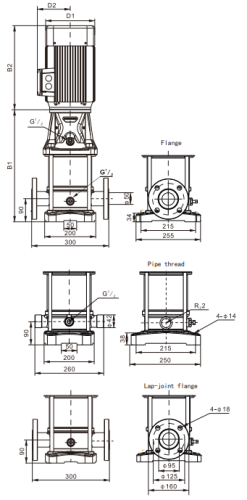Насос AL20-2-2.2, 2,2 кВт, 380 В, DN50, нерж, 68 С, SHIMGE